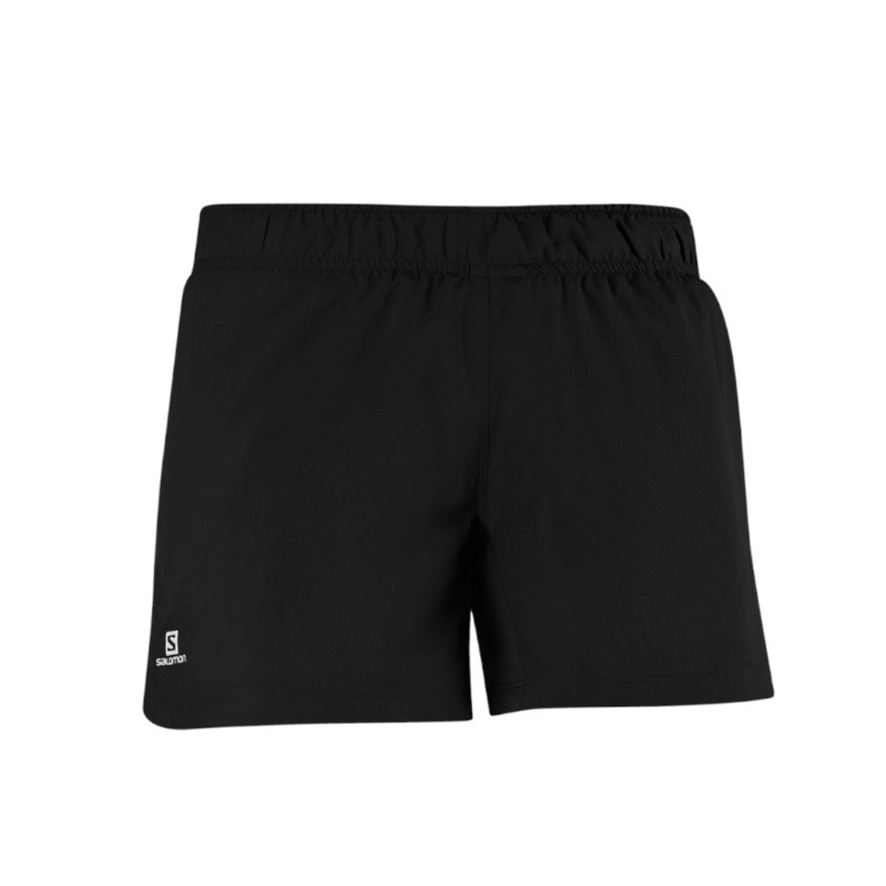 Salomon Start Running Shorts Womenโs Medium Black Breathable 4"โ Inseam